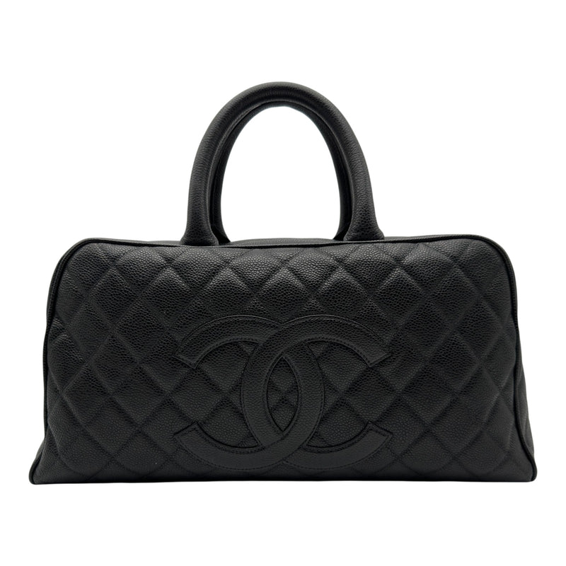 シャネルボストン　キャビアスキンココマーク シャネル CHANEL ココマーク ボストンバッグ A20997 8番台 ブラック