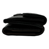 シャネル CHANEL スモールフラップウォレット AP0230 31番台 ブラック シルバー金具 キャビアスキン レディース 三つ折り財布