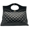 シャネル CHANEL CHANEL31 ラージバッグ A57977 28番台 ブラックシルバー 金具 シャイニーラムスキン レディース ハンドバッグ