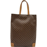 セリーヌ CELINE マカダム ハンドバッグ ブラウン PVC レディース トートバッグ