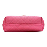 シャネル CHANEL マトラッセスモールフラップバッグ ピンク x ゴールド金具 ソフトキャビア レディース ショルダーバッグ