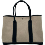 エルメス HERMES ガーデンパーティPM T刻印 ベージュ/ブルートンペット トワル/ネゴンダ レディース トートバッグ
