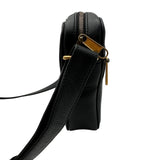 グッチ GUCCI ロゴプリント ミニショルダーバッグ 574803 ブラック ゴールド金具 レザー ユニセックス ショルダーバッグ