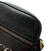 グッチ GUCCI ロゴプリント ミニショルダーバッグ 574803 ブラック ゴールド金具 レザー ユニセックス ショルダーバッグ