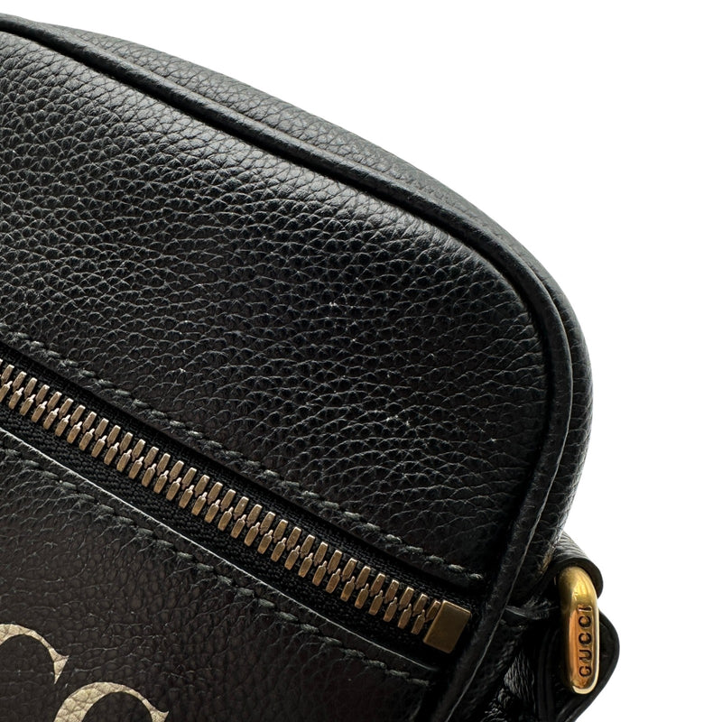 グッチ GUCCI ロゴプリント ミニショルダーバッグ 574803 ブラック