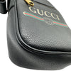 グッチ GUCCI ロゴプリント ミニショルダーバッグ 574803 ブラック ゴールド金具 レザー ユニセックス ショルダーバッグ