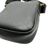 グッチ GUCCI ロゴプリント ミニショルダーバッグ 574803 ブラック ゴールド金具 レザー ユニセックス ショルダーバッグ