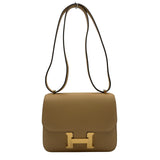エルメス HERMES コンスタンス3ミニ W刻 ナチュラルサブレ ゴールド金具 スイフト レディース ショルダーバッグ