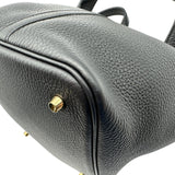 エルメス HERMES ピコタンロックMM B刻 ブラック ゴールド金具 トリヨン レディース トートバッグ