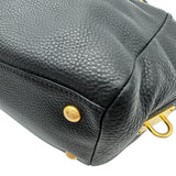 プラダ PRADA ヴィッテダイノハンドバッグ ブラック ヴィッテダイノレザー レディース ショルダーバッグ