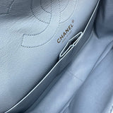 シャネル CHANEL 2.55 ラージ フラップバッグ A37587 22番台 ブルー ゴールド金具 デニム レディース ショルダーバッグ