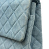 シャネル CHANEL 2.55 ラージ フラップバッグ A37587 22番台 ブルー ゴールド金具 デニム レディース ショルダーバッグ