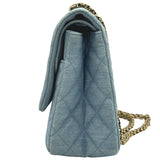 シャネル CHANEL 2.55 ラージ フラップバッグ A37587 22番台 ブルー ゴールド金具 デニム レディース ショルダーバッグ