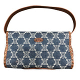 セリーヌ CELINE パリマカダム ハンドバッグ ブルー/ブラウン デニム/レザー レディース ハンドバッグ