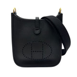エルメス HERMES エヴリンTPM K刻 ブラック ゴールド金具 トリヨン レディース ショルダーバッグ