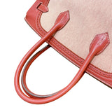 エルメス HERMES バーキン35　ギリーズ □R刻（2014年製） エクリュ/サンギーヌ シルバー金具 トワル/スイフト レディース ハンドバッグ