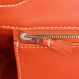 エルメス HERMES バーキン35　ギリーズ □R刻（2014年製） エクリュ/サンギーヌ シルバー金具 トワル/スイフト レディース ハンドバッグ