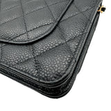 シャネル CHANEL マトラッセチェーンウォレット AP0250 31番台 ブラック ゴールド金具 キャビアスキン レディース ショルダーバッグ