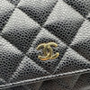 シャネル CHANEL マトラッセチェーンウォレット AP0250 31番台 ブラック ゴールド金具 キャビアスキン レディース ショルダーバッグ