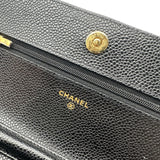 シャネル CHANEL マトラッセチェーンウォレット AP0250 31番台 ブラック ゴールド金具 キャビアスキン レディース ショルダーバッグ