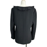 シャネル CHANEL フリルノーカラージャケット＆スカートセットアップ P14303 ブラック ウール レディース セットアップ