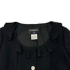 シャネル CHANEL フリルノーカラージャケット＆スカートセットアップ P14303 ブラック ウール レディース セットアップ