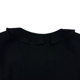 シャネル CHANEL フリルノーカラージャケット＆スカートセットアップ P14303 ブラック ウール レディース セットアップ