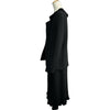 シャネル CHANEL フリルノーカラージャケット＆スカートセットアップ P14303 ブラック ウール レディース セットアップ