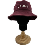 セリーヌ CELINE ロゴバケットハット 2AK01670Q ボルドー コットン メンズ その他ファッション雑貨