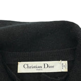 クリスチャン・ディオール Christian Dior パールボタンボウタイニットセーター 354S48AM053 ブラック カシミヤ レディース セーター