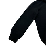 クリスチャン・ディオール Christian Dior パールボタンボウタイニットセーター 354S48AM053 ブラック カシミヤ レディース セーター