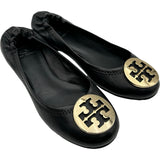 トリーバーチ TORY BURCH ロゴプレート フラットシューズ ブラック レザー レディース その他靴