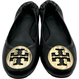 トリーバーチ TORY BURCH ロゴプレート フラットシューズ ブラック レザー レディース その他靴