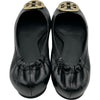 トリーバーチ TORY BURCH ロゴプレート フラットシューズ ブラック レザー レディース その他靴