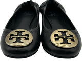 トリーバーチ TORY BURCH ロゴプレート フラットシューズ ブラック レザー レディース その他靴
