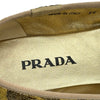 プラダ PRADA 花柄フラットシューズ ゴールド ジャガード レディース その他靴