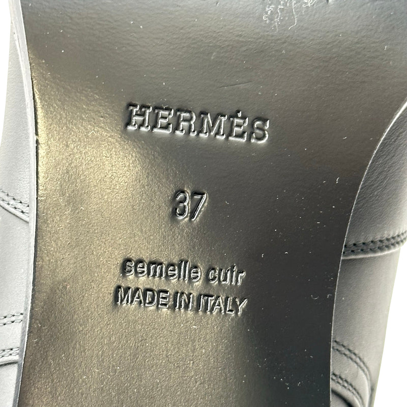 エルメス HERMES フレンチー ケリー金具ショートブーツ ブラック 
