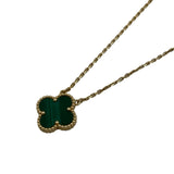 ヴァンクリーフ＆アーペル Van Cleef & Arpels ヴィンテージ アルハンブラマカライトネックレス ゴールド Au750 マカライト ジュエリー