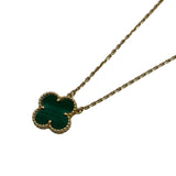 ヴァンクリーフ＆アーペル Van Cleef & Arpels ヴィンテージ アルハンブラマカライトネックレス ゴールド Au750 マカライト ジュエリー