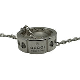 グッチ GUCCI アイコンアモールネックレス ホワイトゴールド AU750 ダイヤモンド ジュエリー