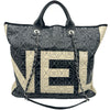 シャネル CHANEL カメリアラージショッピングバッグ A57161 25番台 ブラック/アイボリー シルバー金具 PVC レディース トートバッグ