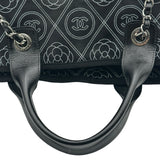 シャネル CHANEL カメリアラージショッピングバッグ A57161 25番台 ブラック/アイボリー シルバー金具 PVC レディース トートバッグ