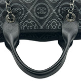 シャネル CHANEL カメリアラージショッピングバッグ A57161 25番台 ブラック/アイボリー シルバー金具 PVC レディース トートバッグ