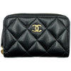 シャネル CHANEL クラシックジップコインパース AP0216 ブラック ゴールド金具 キャビアスキン レディース コインケース
