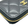 シャネル CHANEL クラシックジップコインパース AP0216 ブラック ゴールド金具 キャビアスキン レディース コインケース