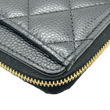 シャネル CHANEL クラシックジップコインパース AP0216 ブラック ゴールド金具 キャビアスキン レディース コインケース