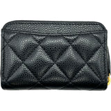 シャネル CHANEL クラシックジップコインパース AP0216 ブラック ゴールド金具 キャビアスキン レディース コインケース