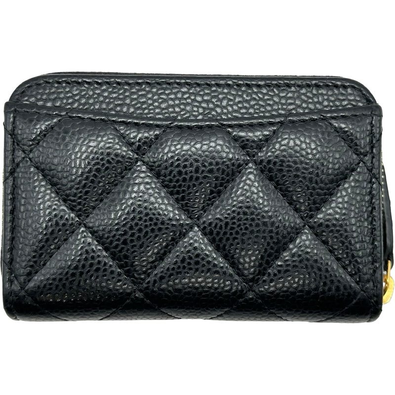 CHANEL ケース AP0216 キャビアスキン シャネル CHANEL クラシックジップコインパース AP0216 ブラック