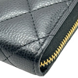 シャネル CHANEL クラシックジップコインパース AP0216 ブラック ゴールド金具 キャビアスキン レディース コインケース
