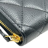 シャネル CHANEL クラシックジップコインパース AP0216 ブラック ゴールド金具 キャビアスキン レディース コインケース